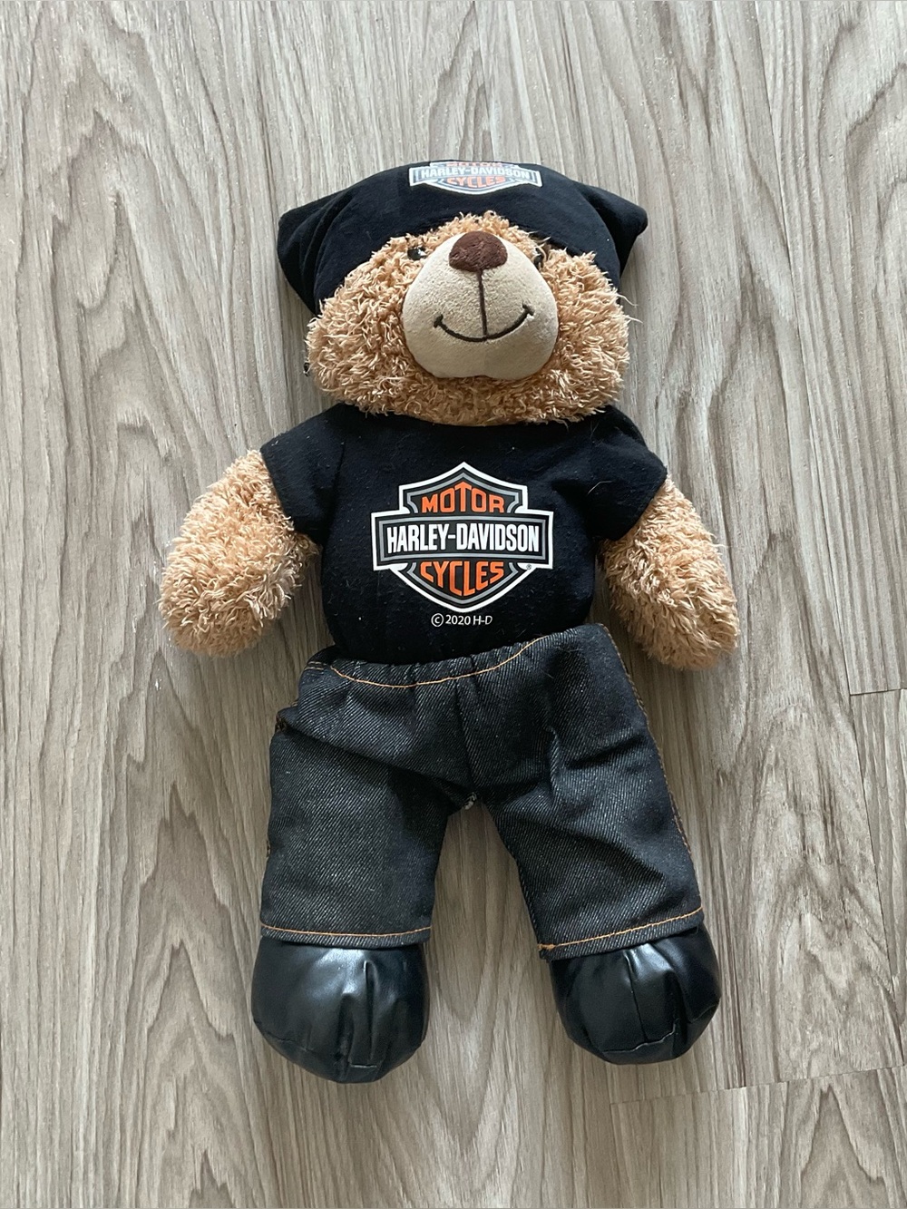 Harley Davidson Bear Stuffed Animal Biker Outfit Bandana Kids Toy